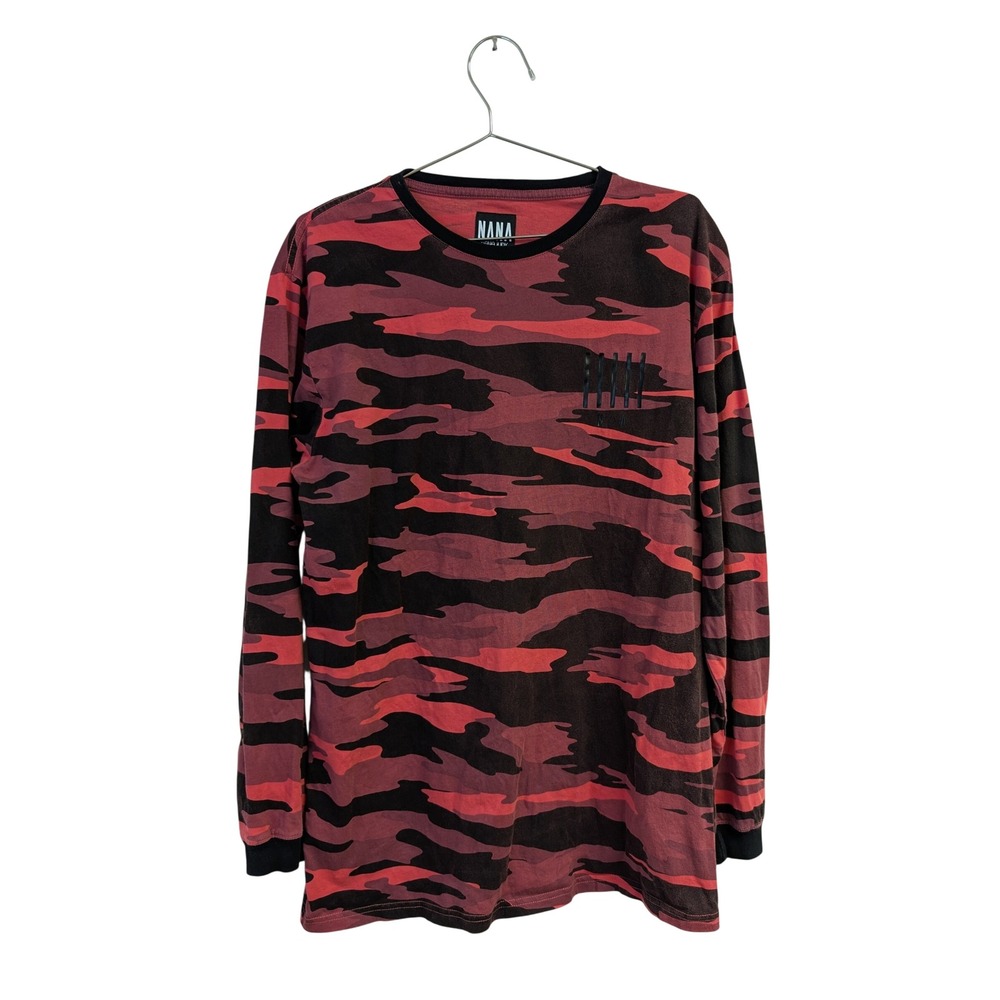 NANA JUDY Long Sleeve Shirt‎ T-Shirt Camouflage Streetwear Contemporary Pink L